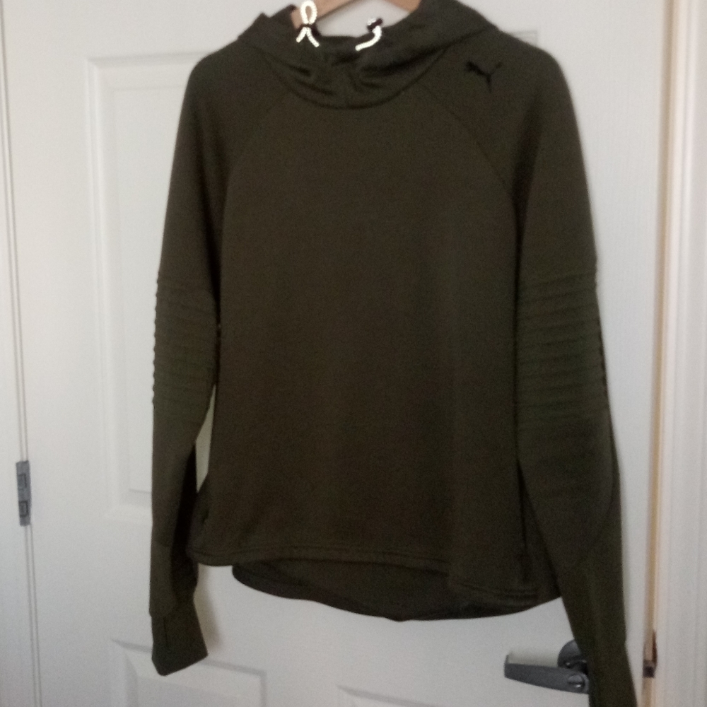 Puma running pullover size XL hunter green